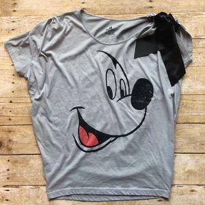 DisneyParks Mickey Mouse Tie Sleeve Top Small